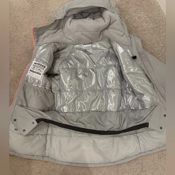 Columbia Kids Winter Jacket | Size: Med | Color: Grey w/ pink trim - Picture 3 of 5